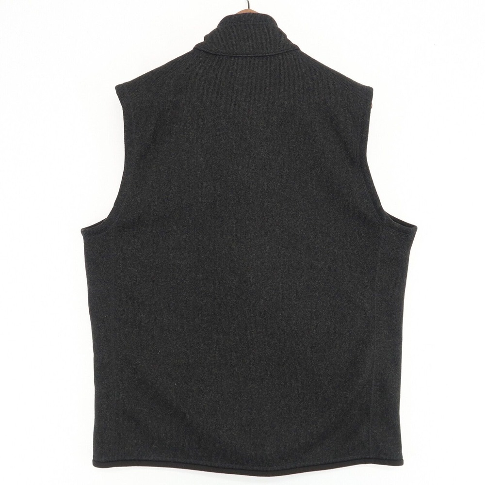 Patagonia Better Sweater Vest Mens XL Black Heather Full Zip Logo* - Picture 2 of 8